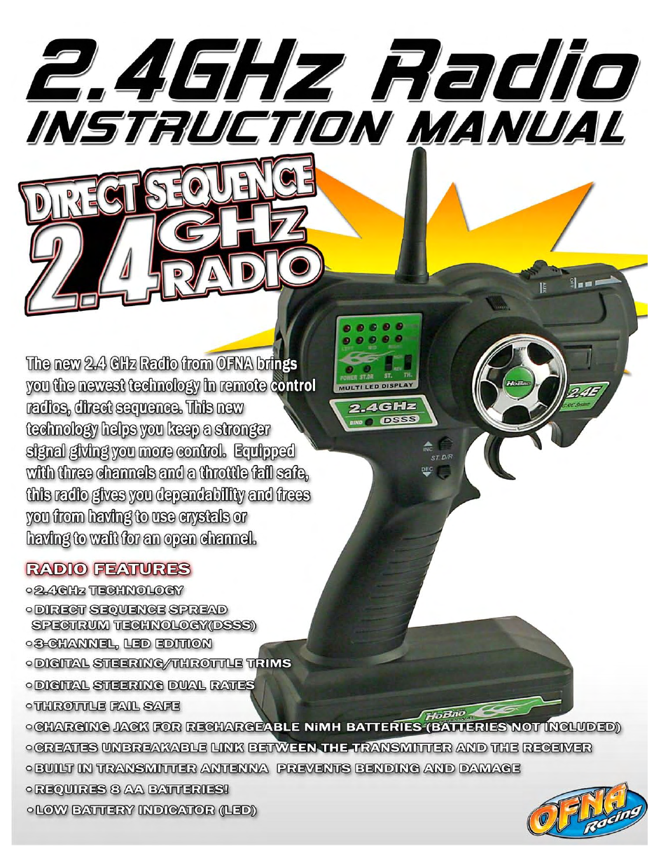 OFNA Racing Hyper 10sc Nitro RTR User Manual | Page 3 / 44