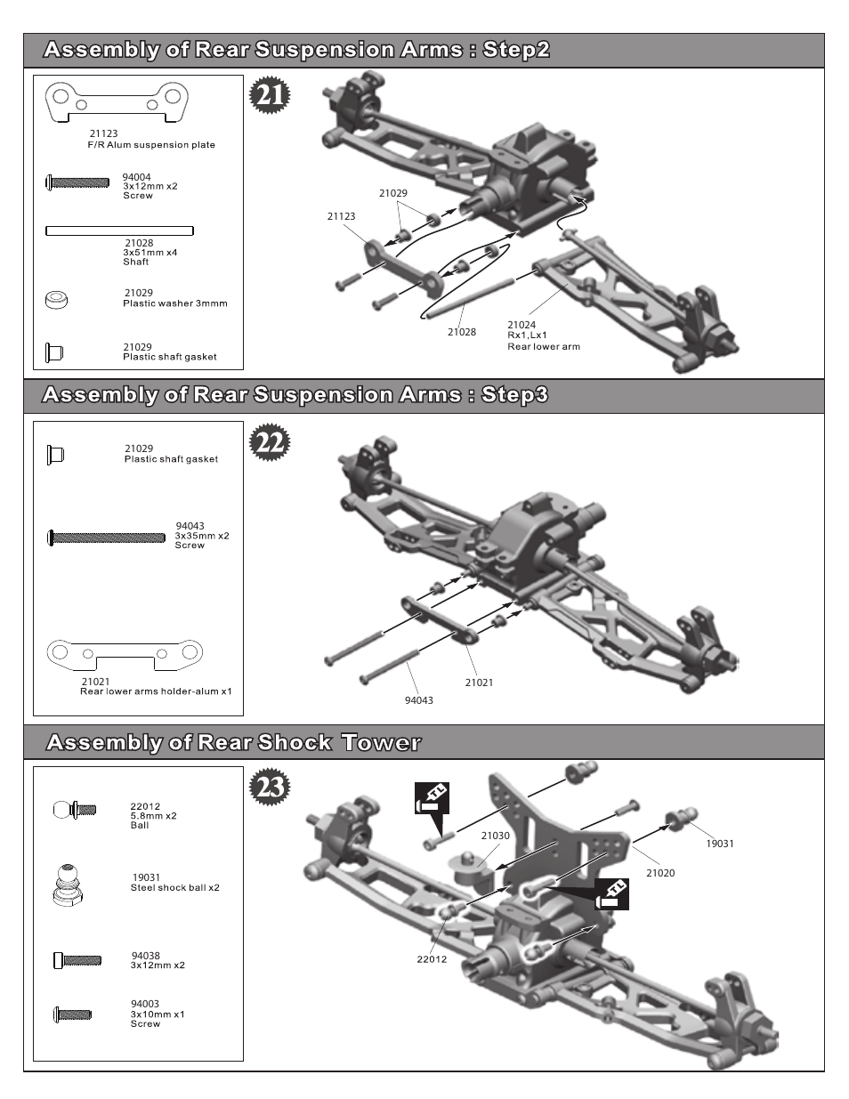 OFNA Racing Hyper 10TT User Manual | Page 21 / 49