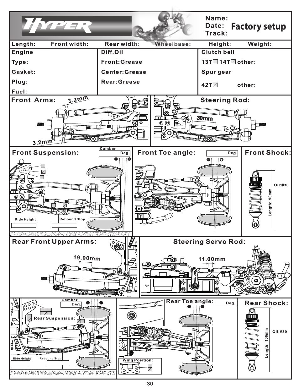 OFNA Racing Hyper 10TT User Manual | Page 43 / 49