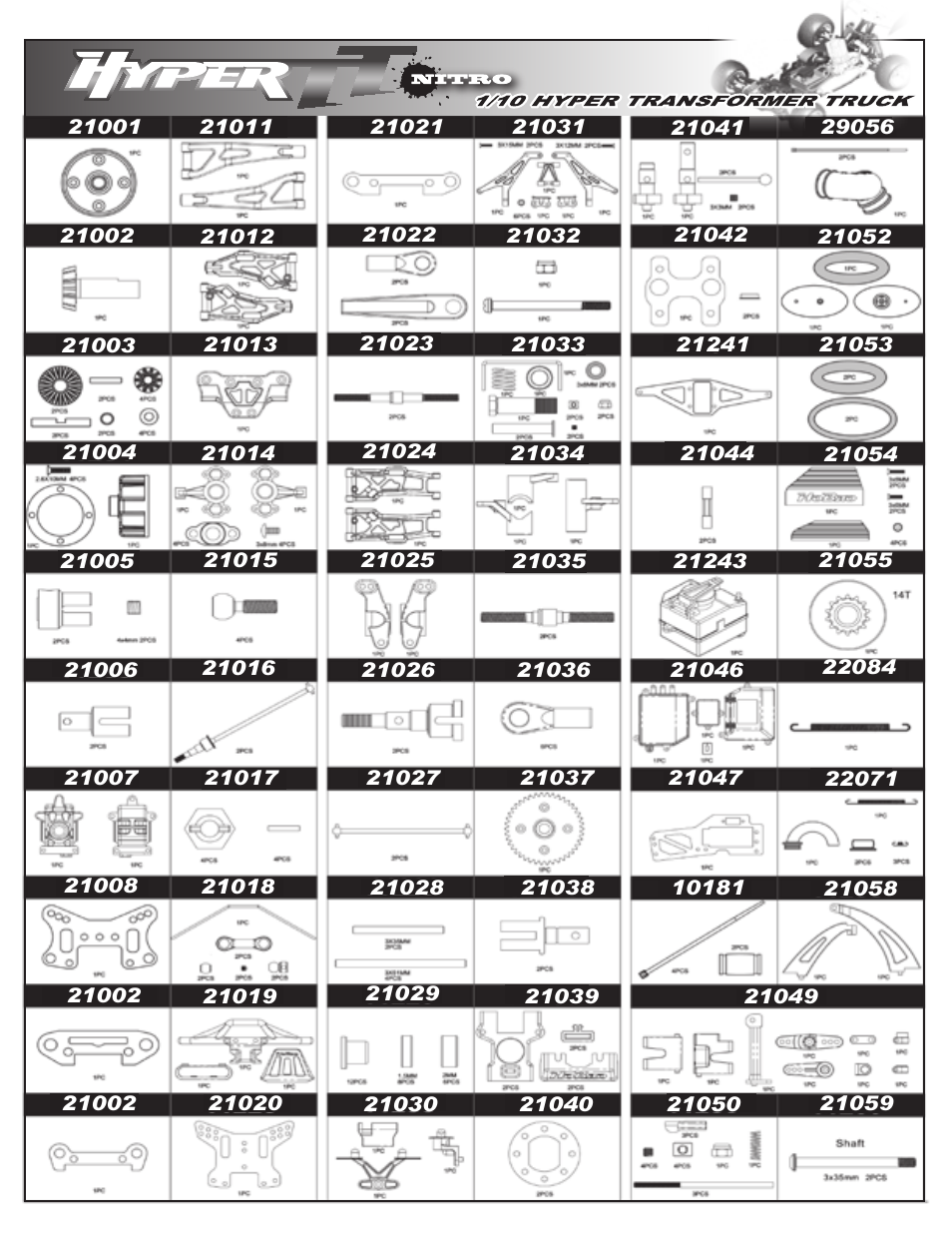 OFNA Racing Hyper 10TT User Manual | Page 47 / 49