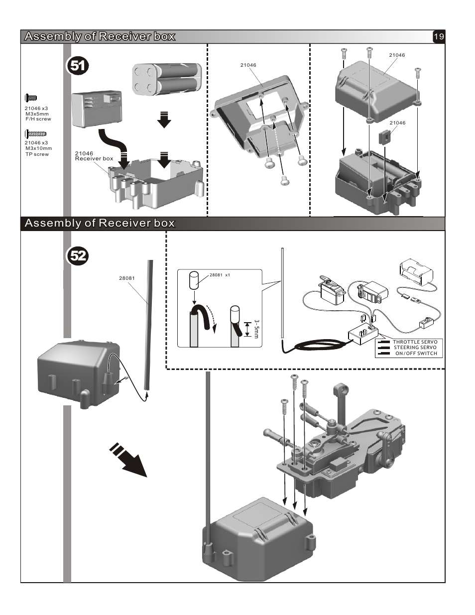 Assembly of receiver box | OFNA Racing Hyper Mini ST User Manual | Page 20 / 33