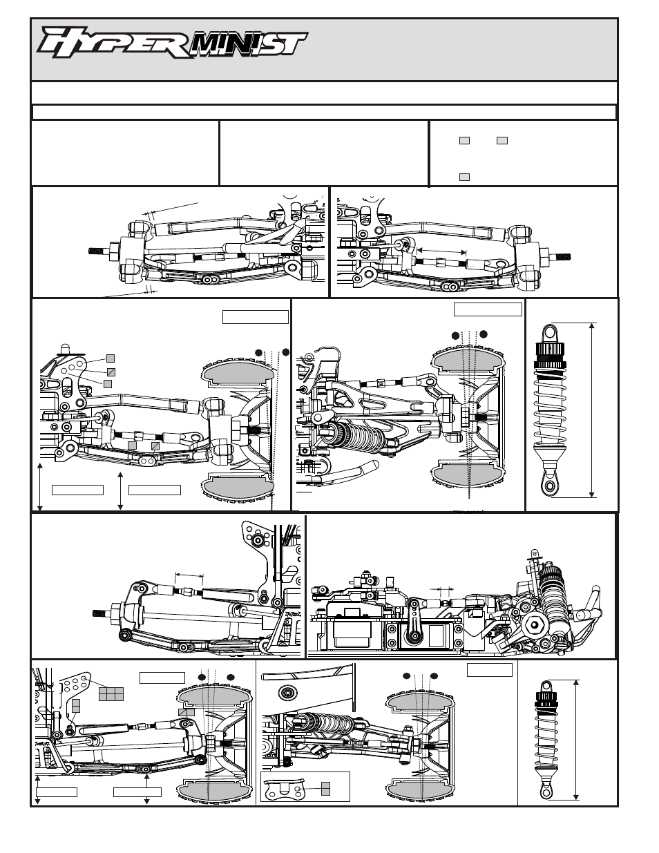 Front toe angle, Front suspension, Rear front upper arms | Steering servo rod, Front shock, 1 .00mm 9 | OFNA Racing Hyper Mini STe User Manual | Page 29 / 35