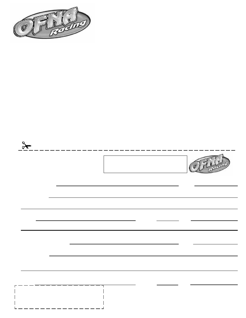 Owner’s registration card registration card | OFNA Racing Hyper Mini STe User Manual | Page 35 / 35