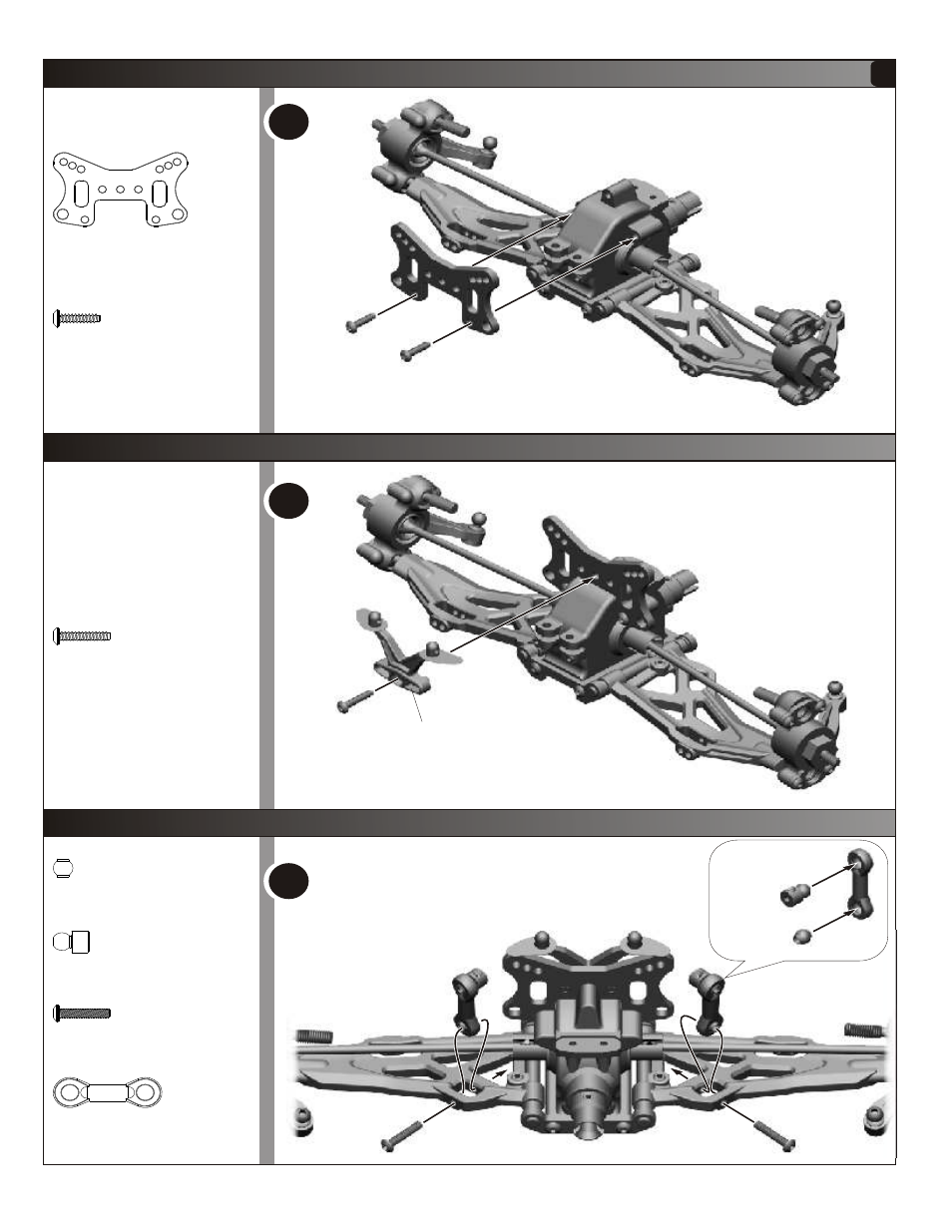 Assembly of front tower | OFNA Racing Hyper Mini STe User Manual | Page 6 / 35