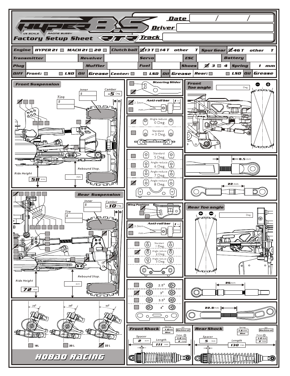 OFNA Racing Hyper Sprint RTR User Manual | Page 43 / 50