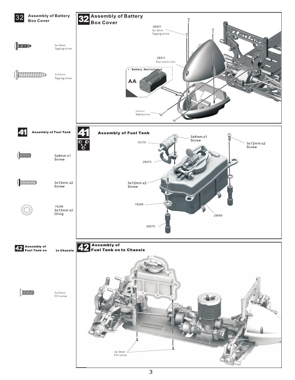 Notice of battery box, Assembly of battery box cover | OFNA Racing Hyper Sprint RTR User Manual | Page 5 / 50