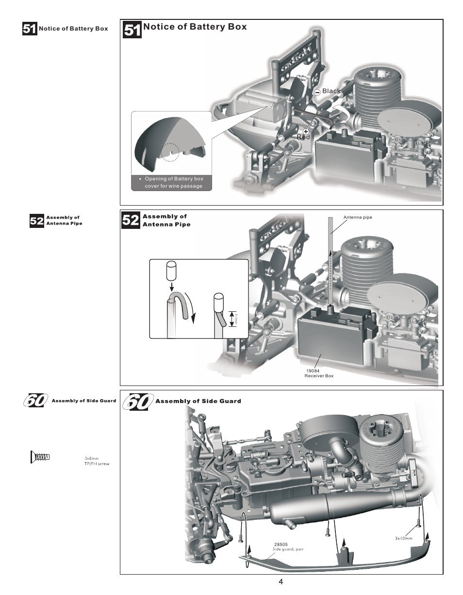 Notice of battery box, Assembly of battery box cover | OFNA Racing Hyper Sprint RTR User Manual | Page 6 / 50