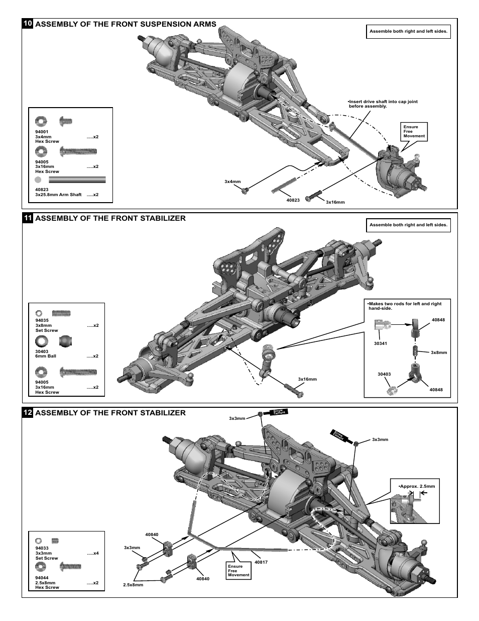 Assembly of the front stabilizer | OFNA Racing Jammin SCRT Nitro RTR User Manual | Page 18 / 45