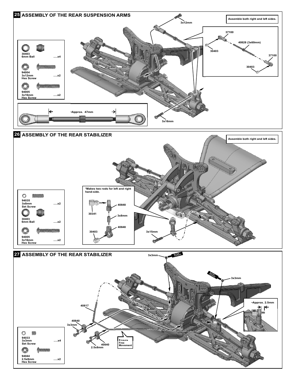 Assembly of the rear stabilizer | OFNA Racing Jammin SCRT Nitro RTR User Manual | Page 23 / 45