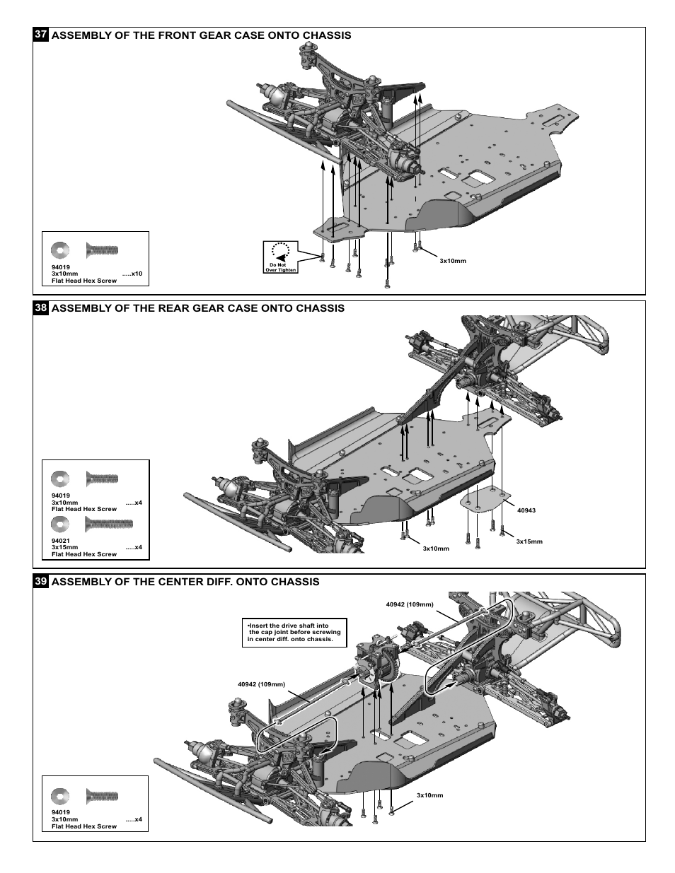 39 assembly of the center diff. onto chassis | OFNA Racing Jammin SCRT Nitro RTR User Manual | Page 27 / 45