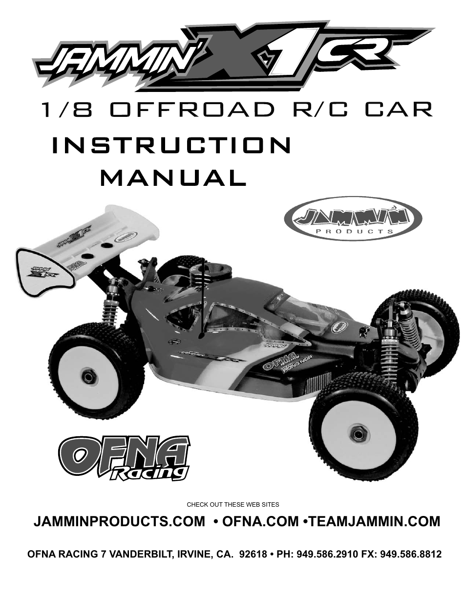 OFNA Racing Jammin X1 CR User Manual | 38 pages