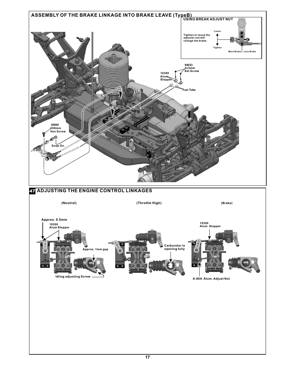 Adjusting the engine control linkages | OFNA Racing Jammin X1 CR User Manual | Page 21 / 38