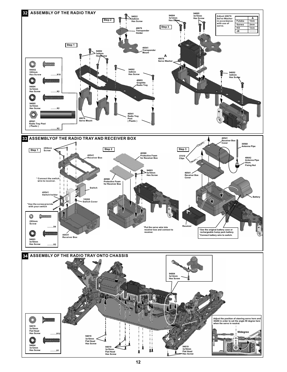 Assembly of the radio tray | OFNA Racing Jammin X1 CRT PRO User Manual | Page 17 / 31