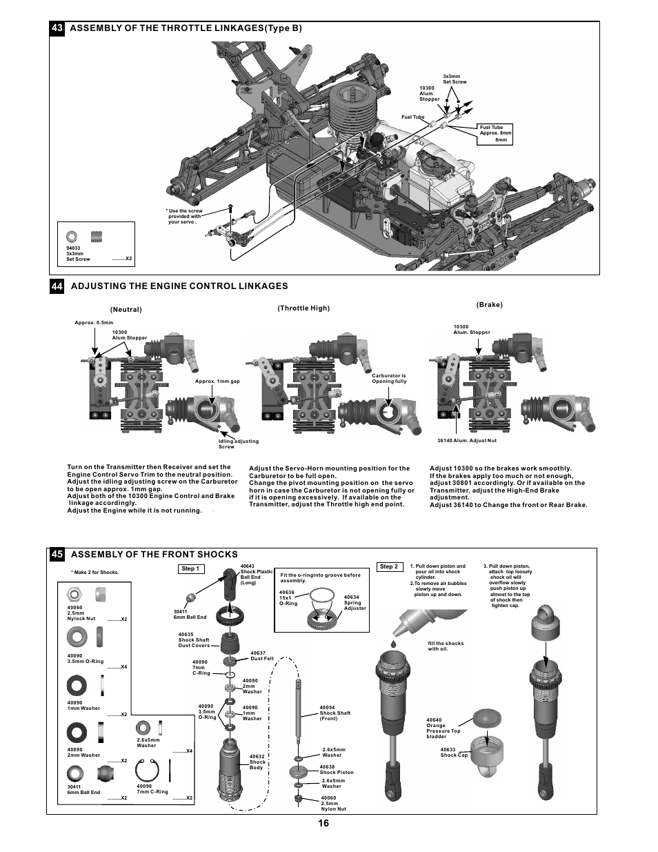 Assembly of the front shocks | OFNA Racing Jammin X1 CRT PRO User Manual | Page 21 / 31