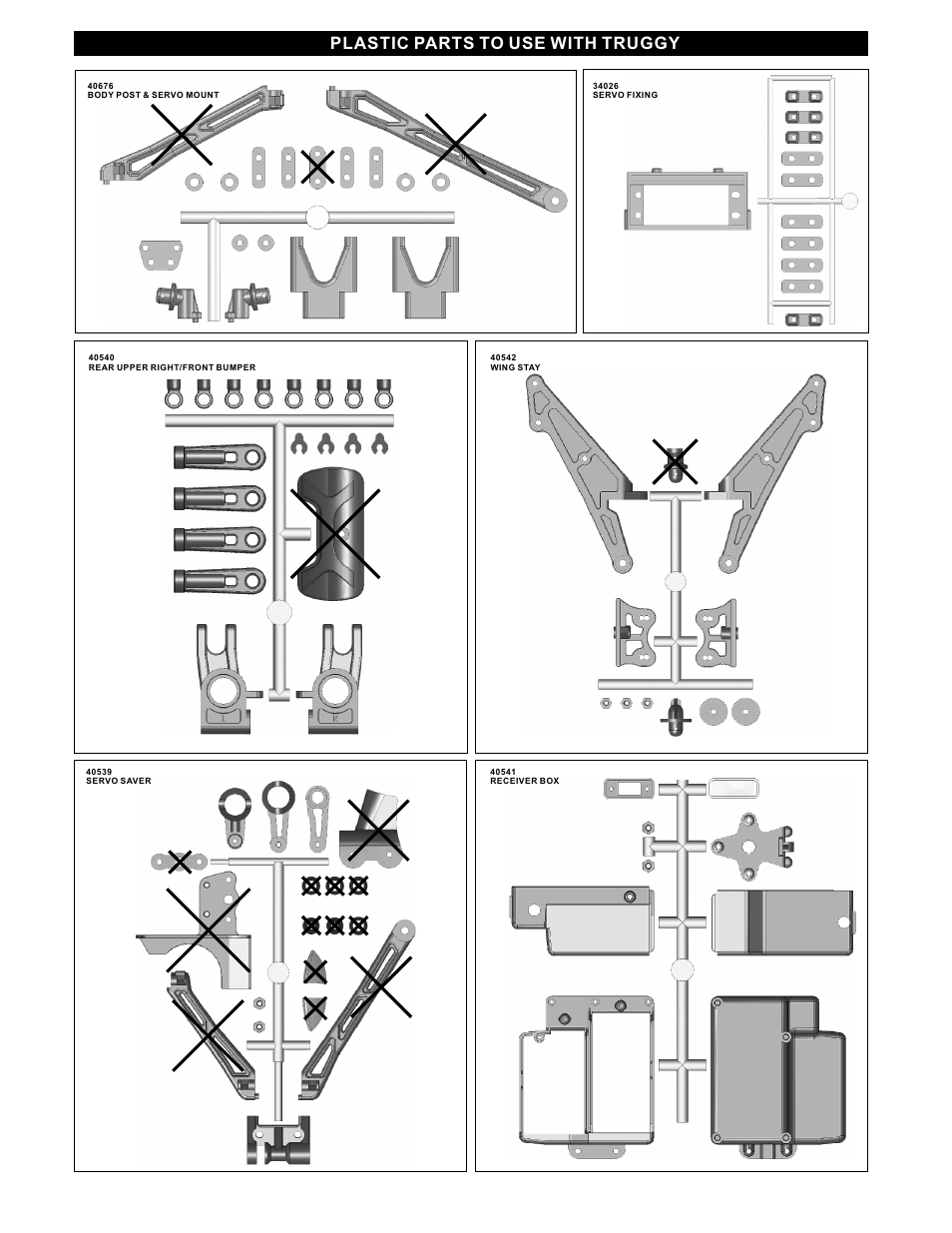 Plastic parts to use with truggy | OFNA Racing Jammin X1 CRT PRO User Manual | Page 4 / 31