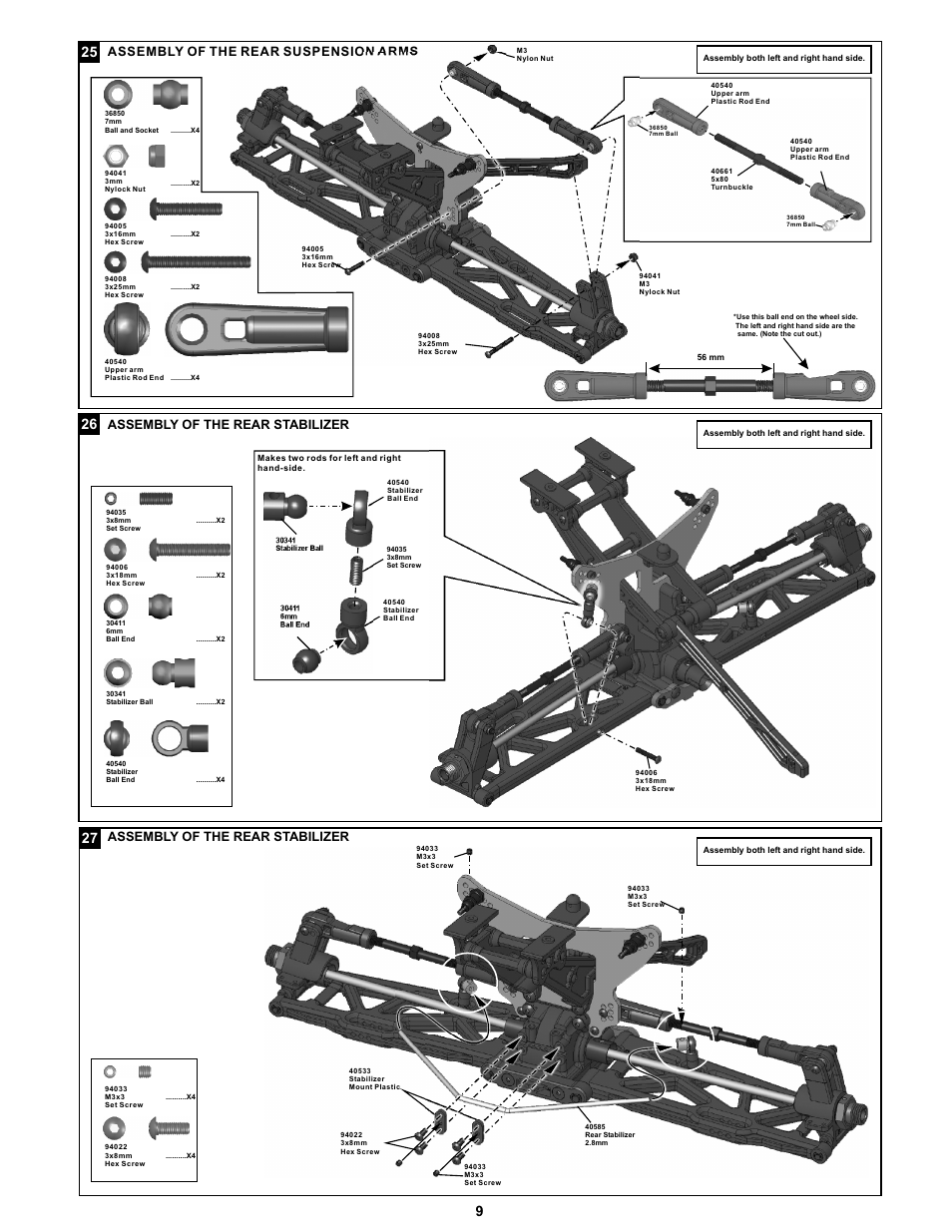 Assembl of the rear stabilizer y | OFNA Racing Jammin X1 CRT RTR User Manual | Page 14 / 38