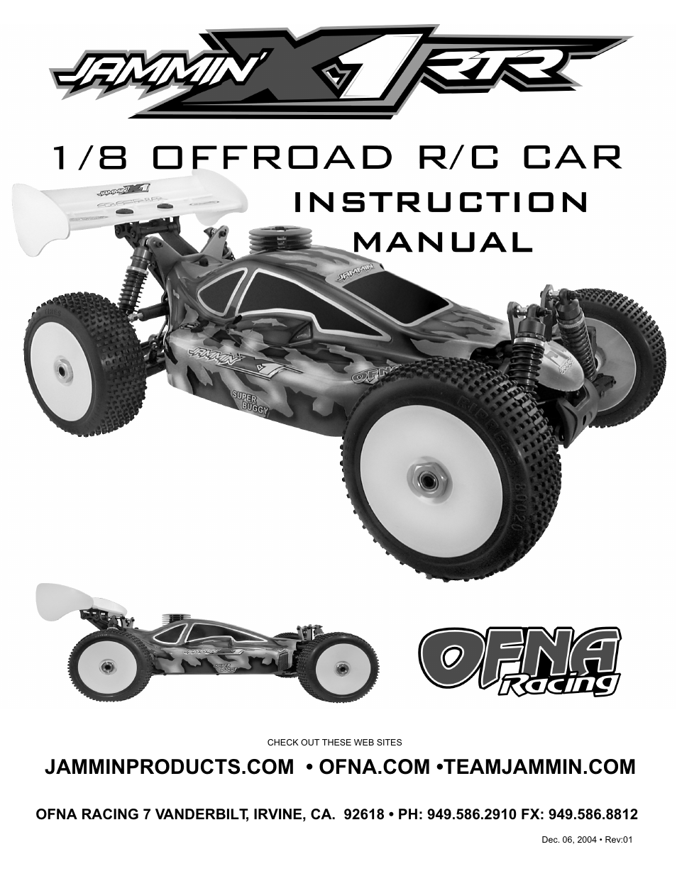 OFNA Racing Jammin X1 RTR User Manual | 46 pages