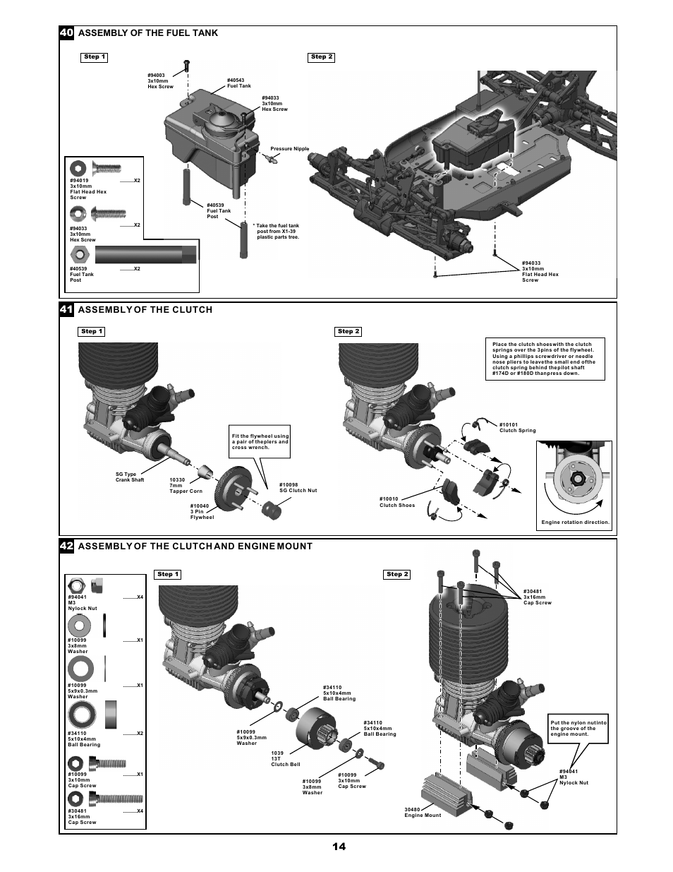 Assembl of the fuel tank y | OFNA Racing Jammin X1 RTR User Manual | Page 18 / 46