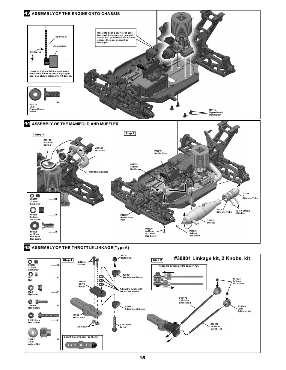 Assembly of the throttle linkage(typea) | OFNA Racing Jammin X1 RTR User Manual | Page 19 / 46