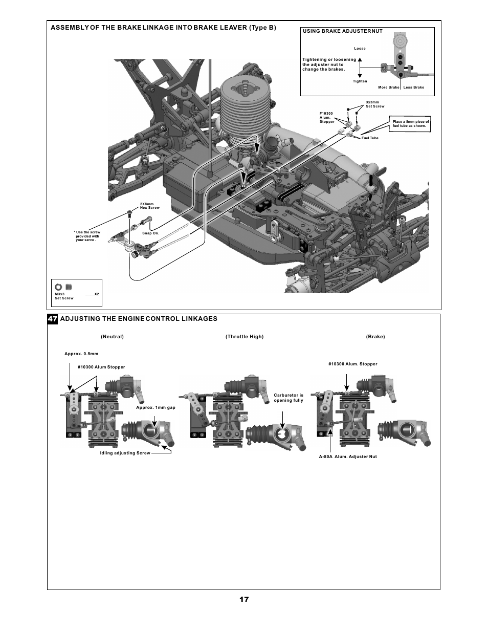 Adjusting the engine control linkages | OFNA Racing Jammin X1 RTR User Manual | Page 21 / 46