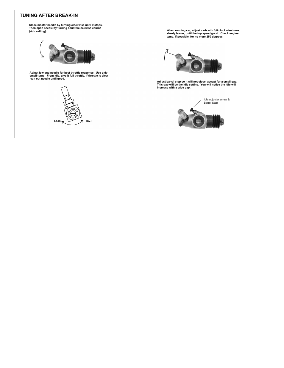 Tuning after break-in | OFNA Racing Jammin X1 RTR User Manual | Page 40 / 46