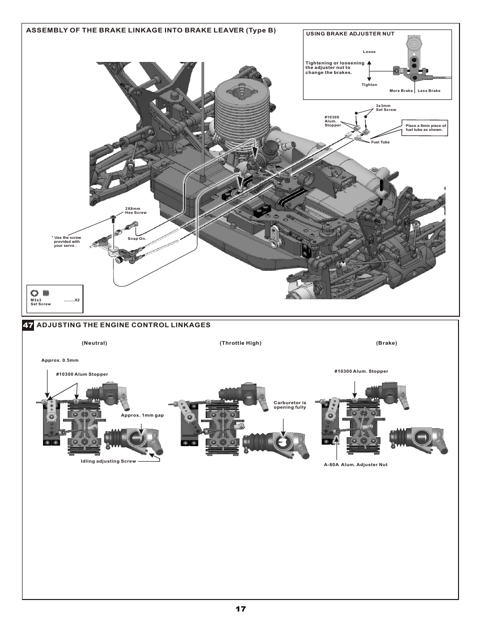 Adjusting the engine control linkages | OFNA Racing Jammin X1X Sport RTR User Manual | Page 22 / 41