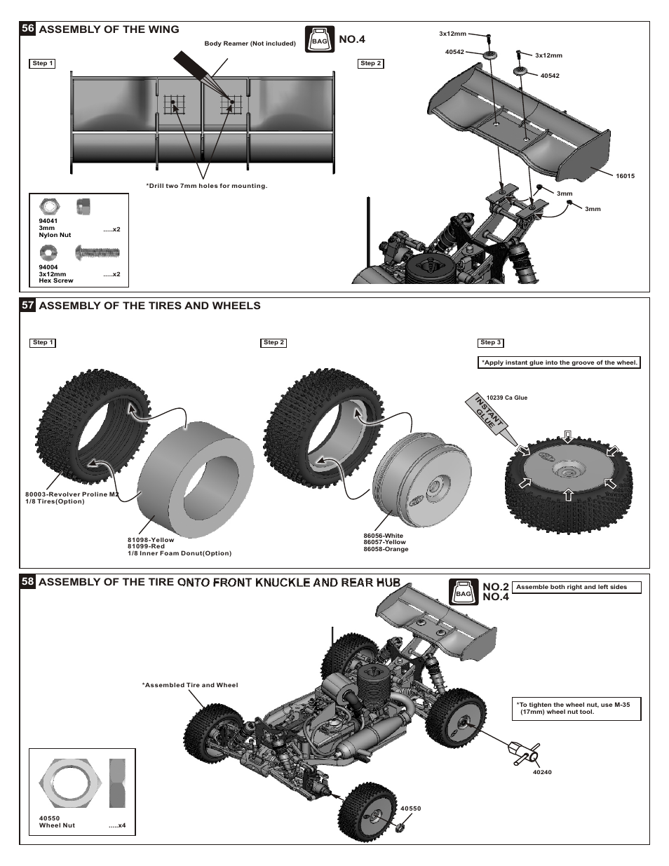 No.2 no.4 no.4 | OFNA Racing Jammin X2 Buggy User Manual | Page 27 / 38