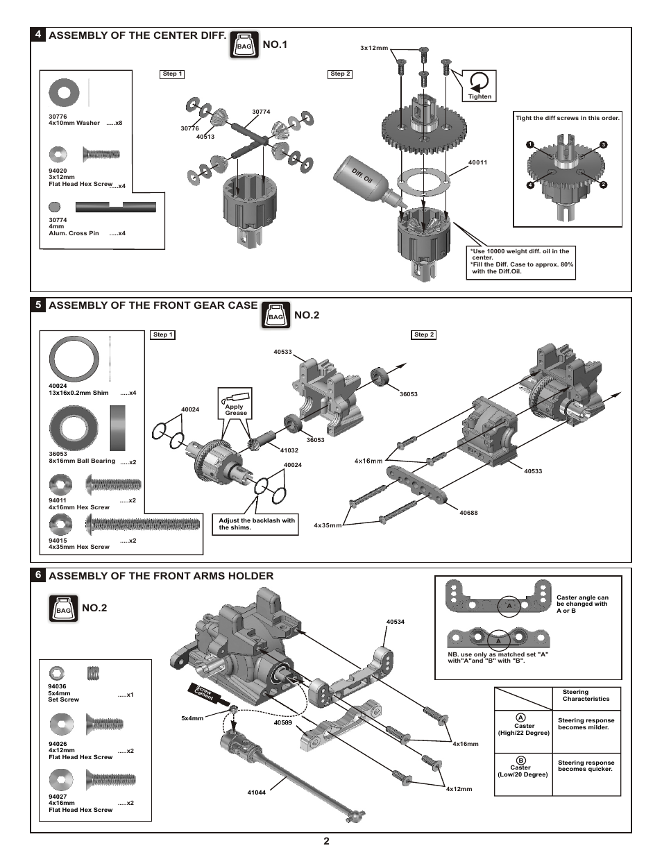 No.1, No.2 | OFNA Racing Jammin X2 Truggy User Manual | Page 8 / 35