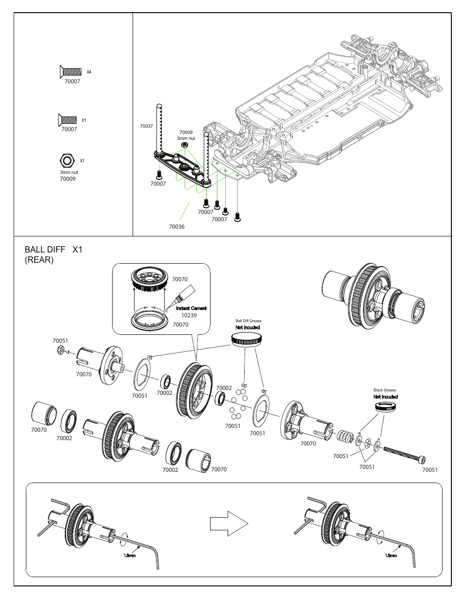 Ball diff x1 (rear) | OFNA Racing JL12e User Manual | Page 8 / 31