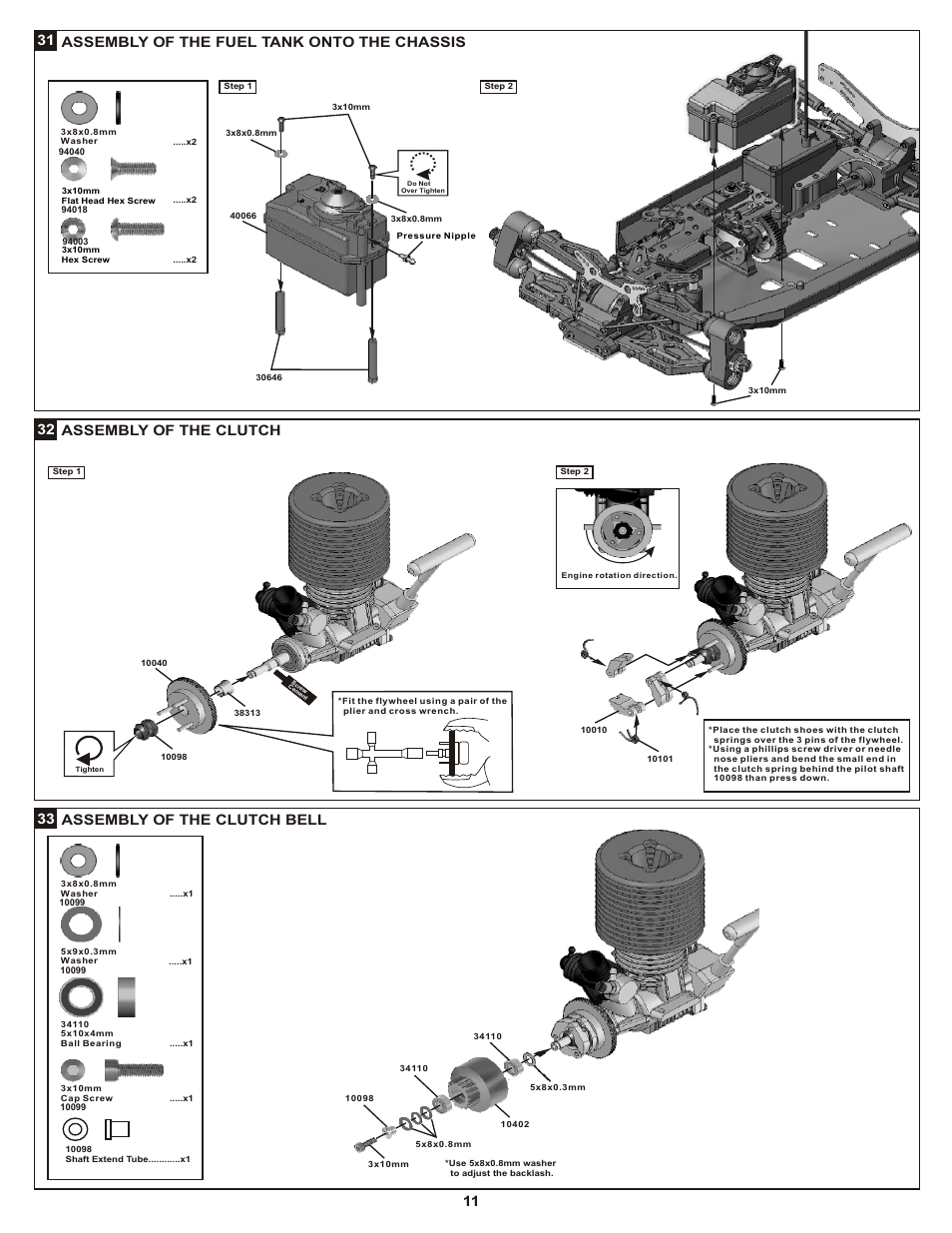 32 assembly of the clutch | OFNA Racing Late Model Dirt Oval User Manual | Page 15 / 29