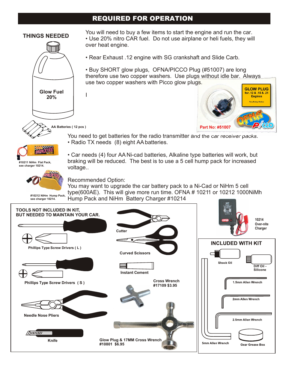 Must read this before running, Failure to not read and, Follow break-in engine | Instructions will void, Warranty, Check radio setting and, Linkage before starting, Required for operation, If you do not break-in engine, Correctly, mainly at low rpm | OFNA Racing LD3 Pro User Manual | Page 2 / 40