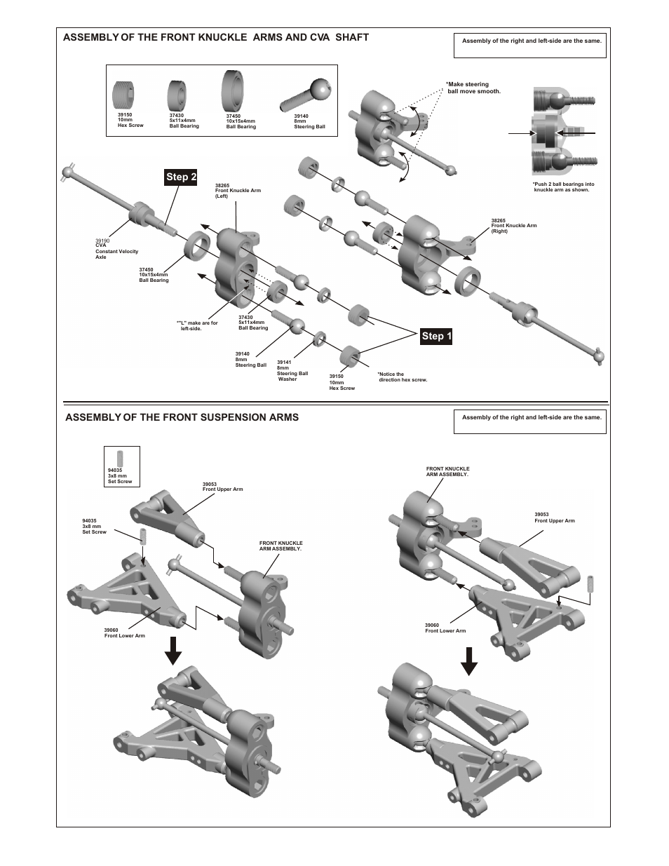 Right left, Right side) (left side) | OFNA Racing LD3 RTR User Manual | Page 10 / 32
