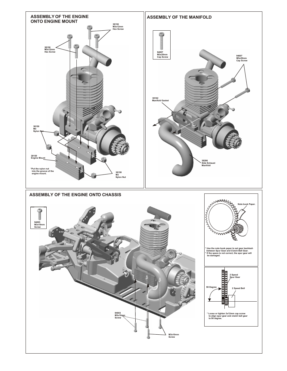 Assembly of the engine onto chassis | OFNA Racing LD3 RTR User Manual | Page 19 / 32