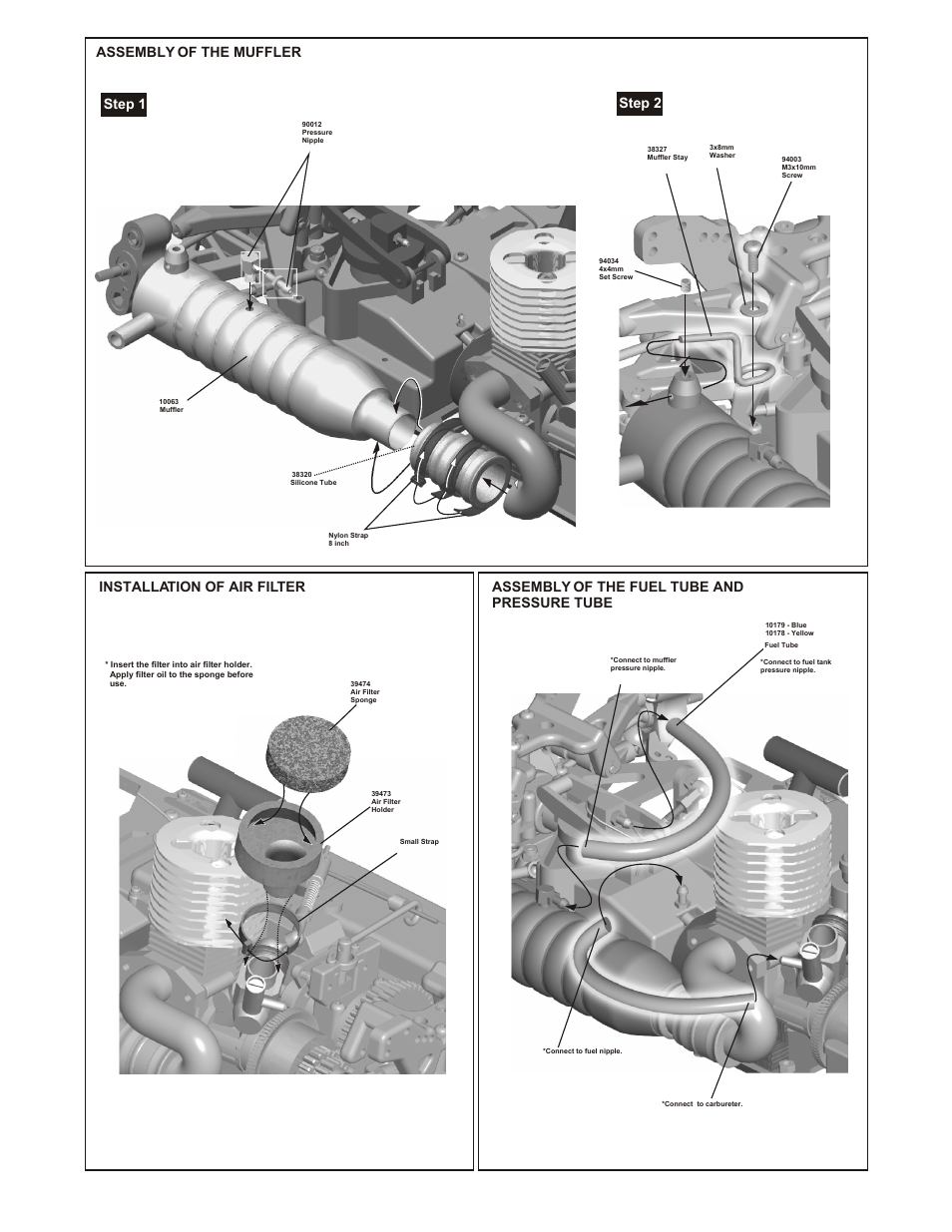Assembly of the brake linkage step 1 step 3 step 2 | OFNA Racing LD3 RTR User Manual | Page 21 / 32