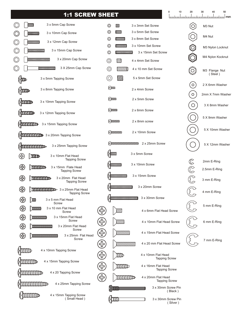 1 screw sheet | OFNA Racing MBX R2 Plus User Manual | Page 37 / 40