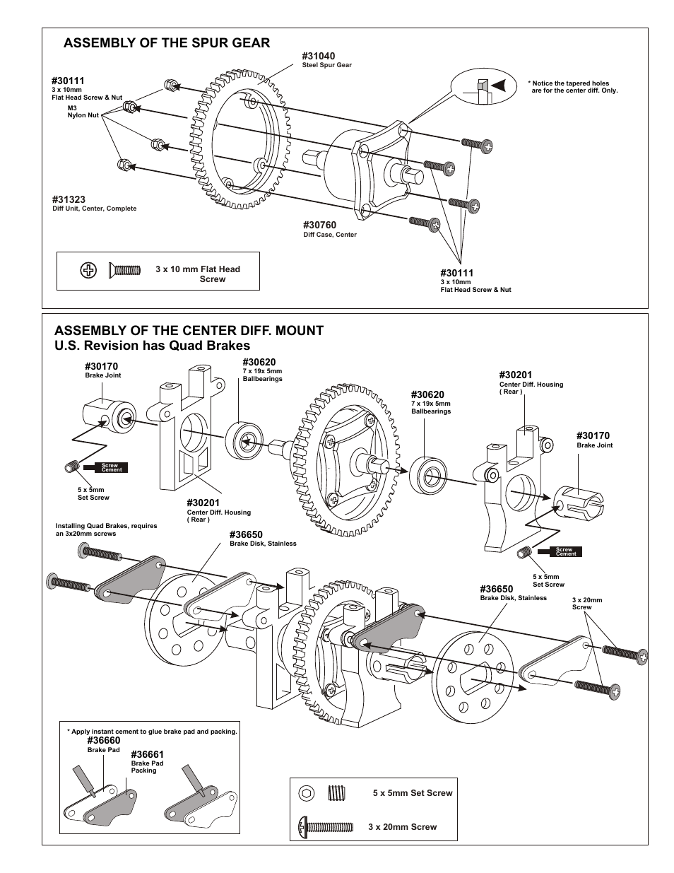 Assemble two gear boxes for front and rear. ) | OFNA Racing MBX R2 Plus User Manual | Page 8 / 40