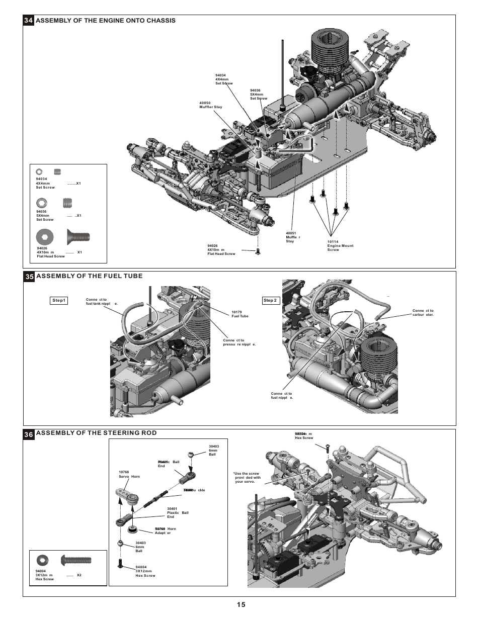 Assembly of the steering rod | OFNA Racing Mutilator User Manual | Page 18 / 38