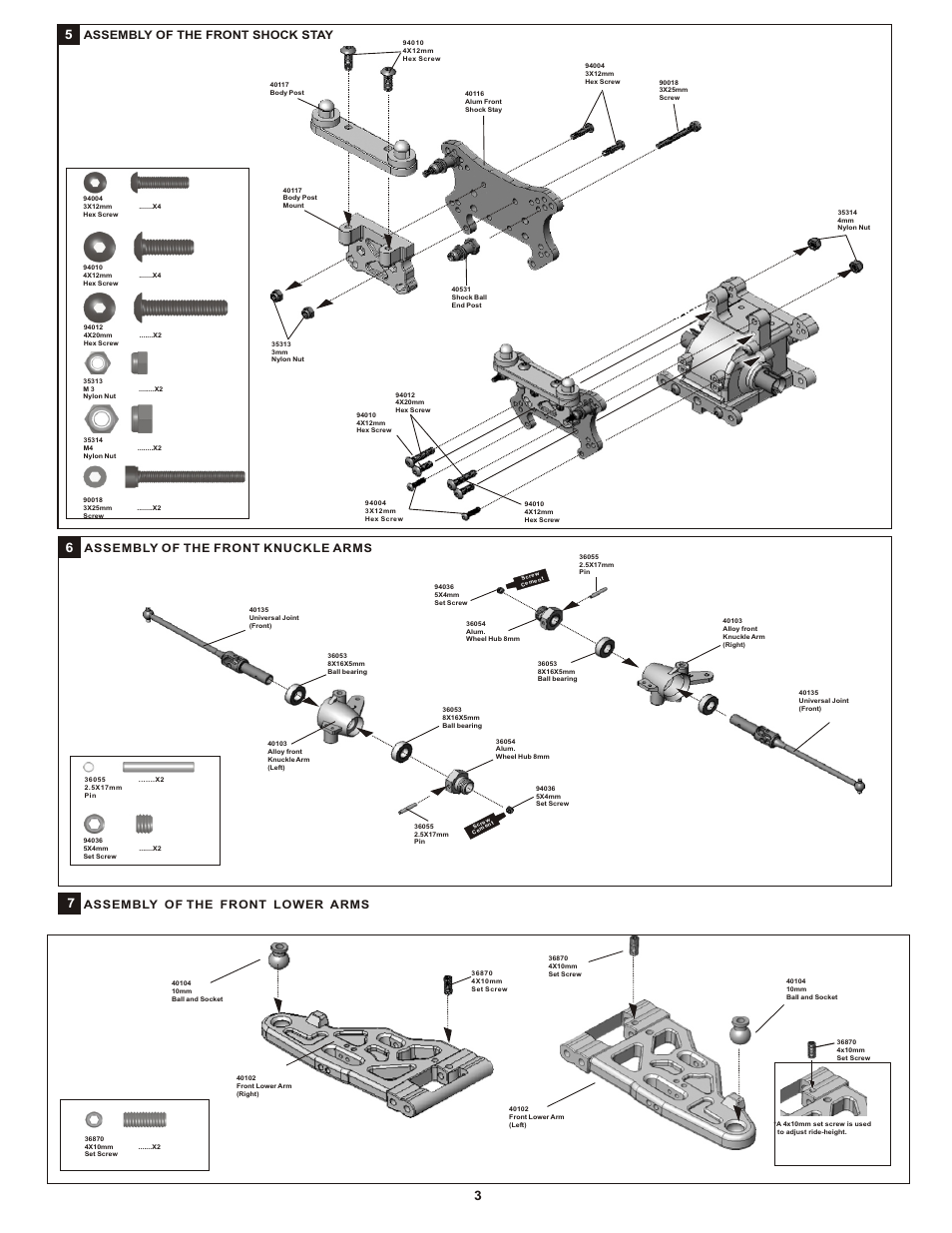 Assembly of the front knuckle arms | OFNA Racing Mutilator User Manual | Page 6 / 38