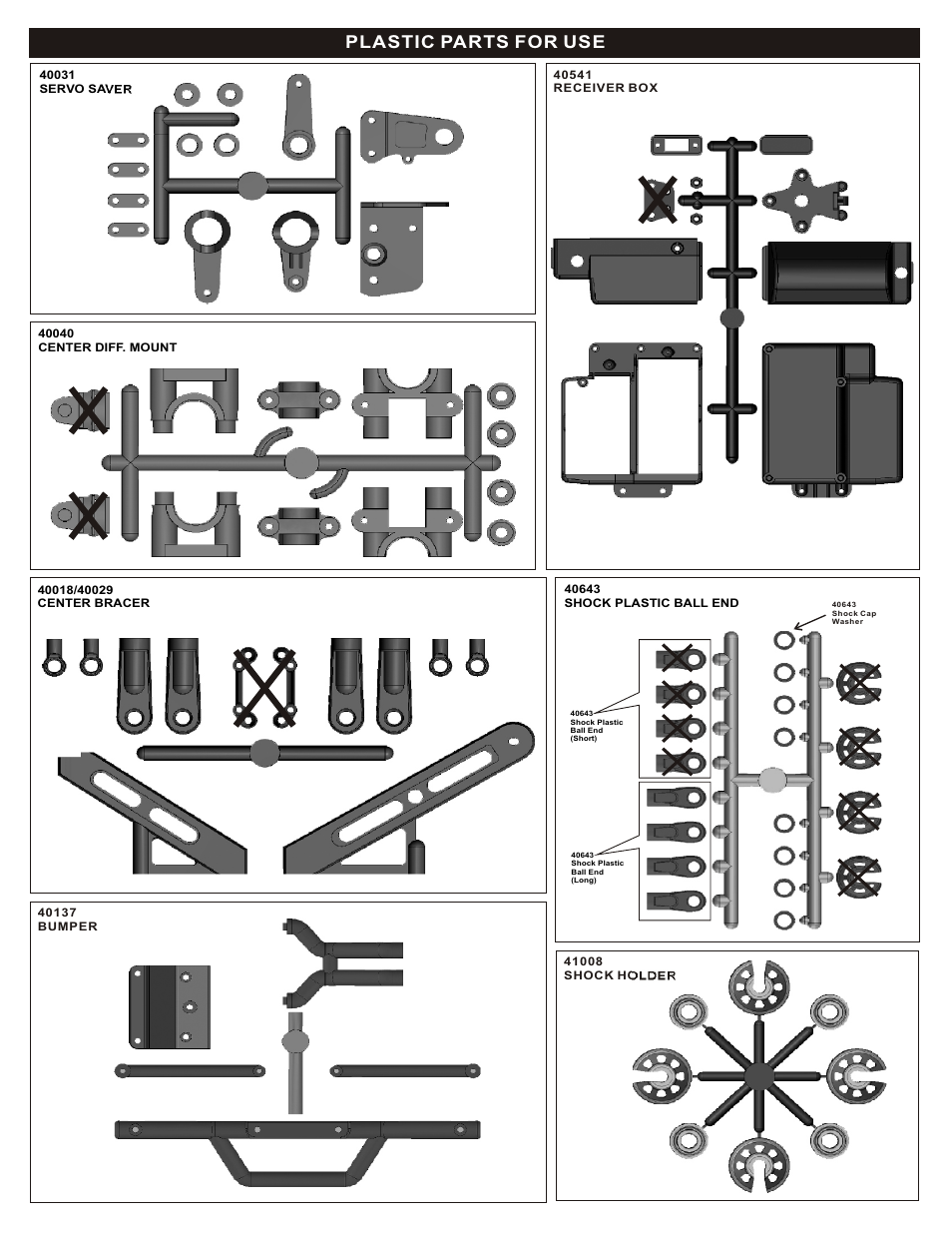 Plastic parts for use | OFNA Racing Mutilator Power Start User Manual | Page 6 / 35