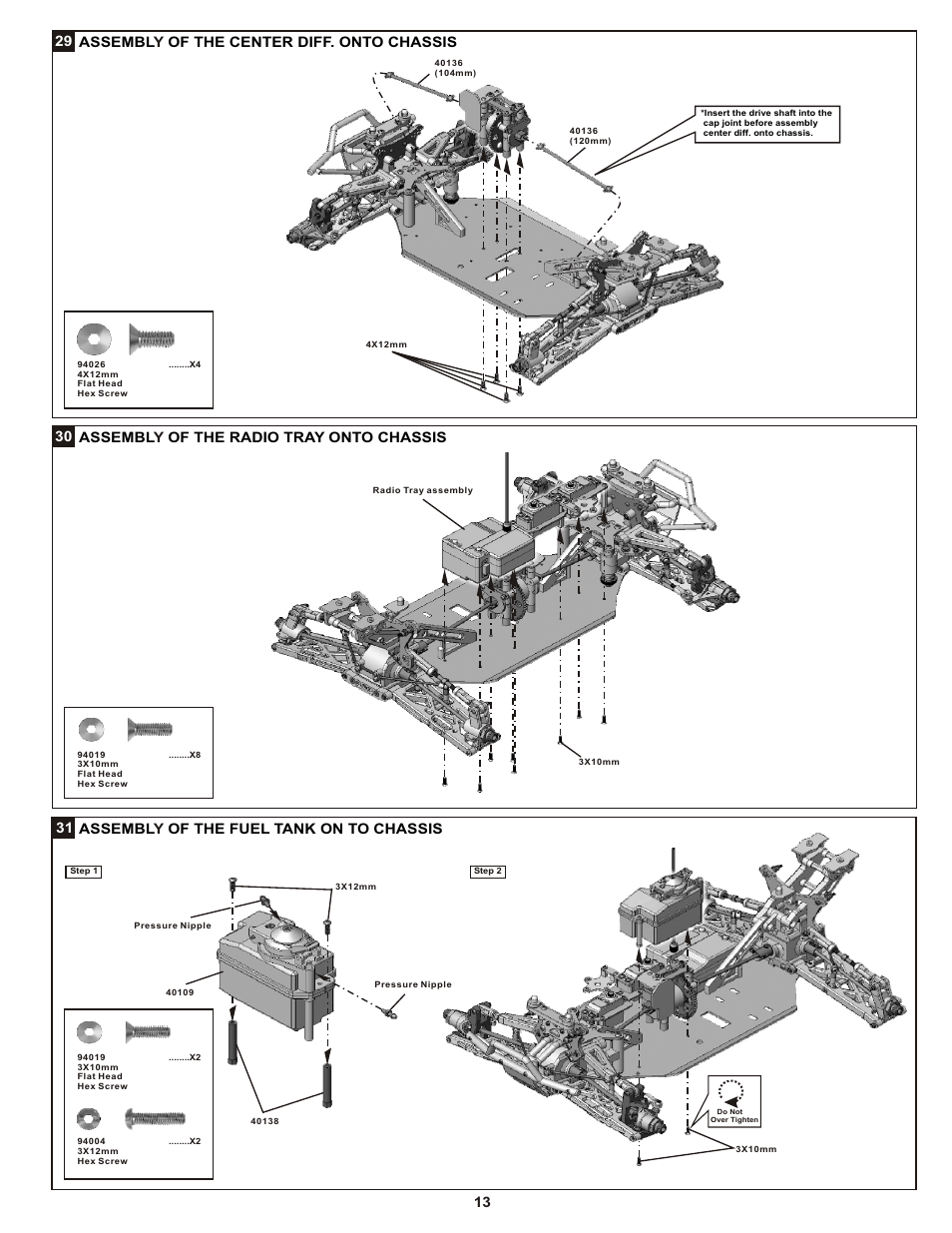 31 assembl of the fuel tank on to chassis y | OFNA Racing Mutilator Pro RTR 32 User Manual | Page 18 / 35