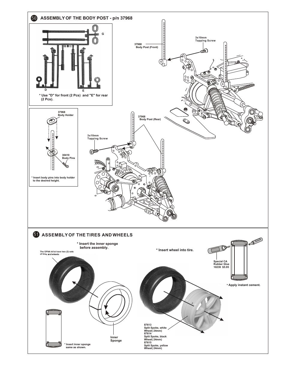 Parts used | OFNA Racing OB4 RTR User Manual | Page 32 / 43