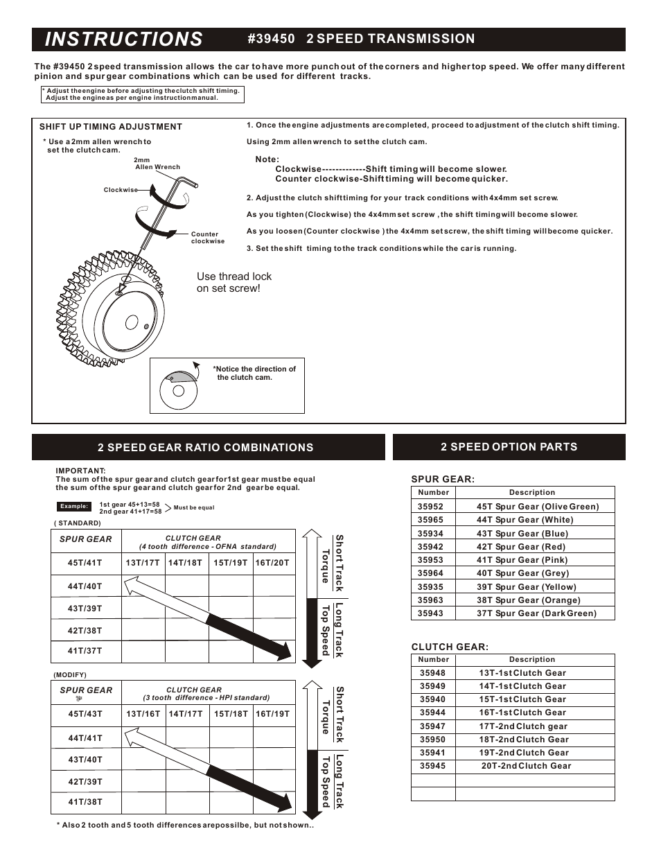 Instructions, R/c tips | OFNA Racing OB4 RTR User Manual | Page 34 / 43