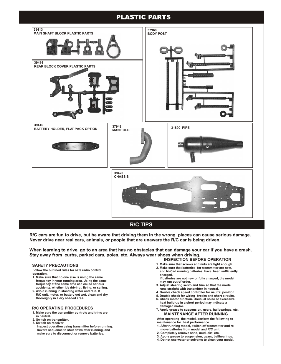 Instructions, R/c tips | OFNA Racing OB4 RTR User Manual | Page 35 / 43