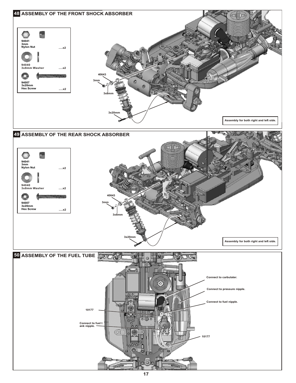 50 assembly of the fuel tube | OFNA Racing Picco Offroad User Manual | Page 23 / 31