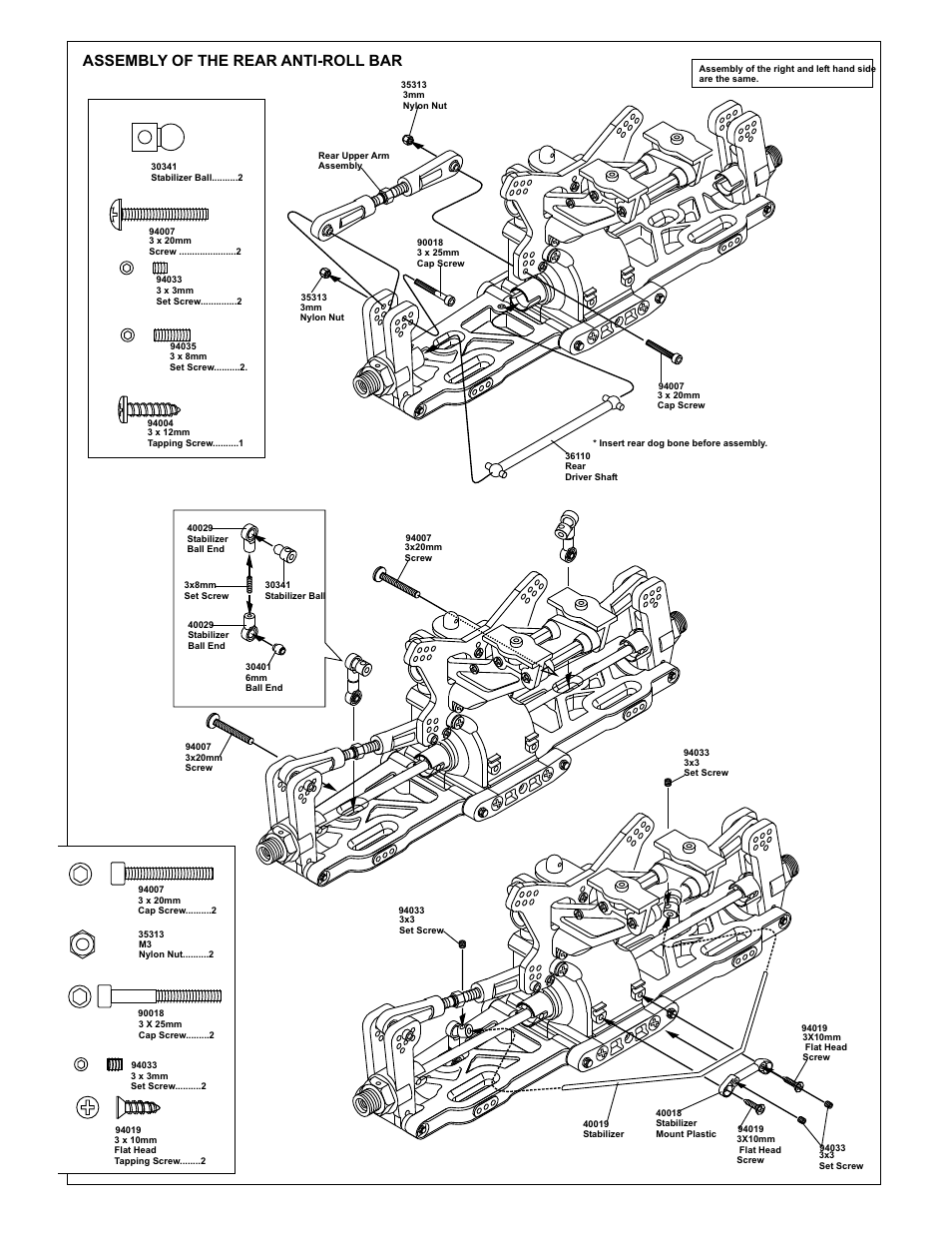 Assembly of the rear anti-roll bar | OFNA Racing Ravager User Manual | Page 16 / 45