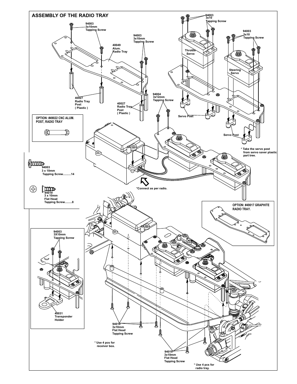 Assembly of the radio tray | OFNA Racing Ravager User Manual | Page 23 / 45