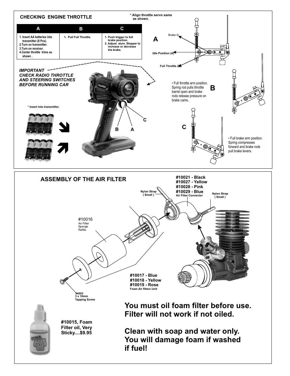 Assembly of the air filter | OFNA Racing Ravager User Manual | Page 5 / 45