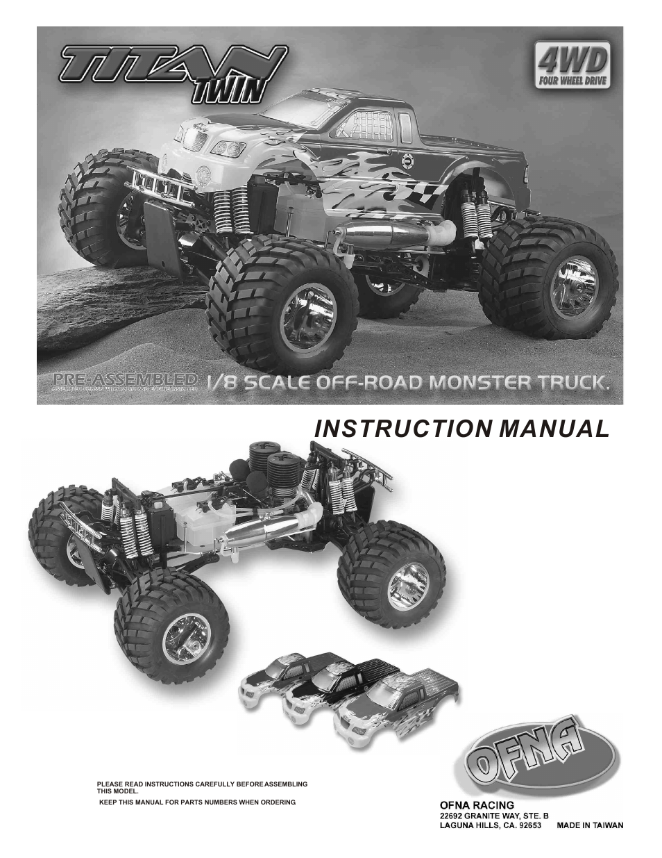 OFNA Racing Titan Twin User Manual | 34 pages
