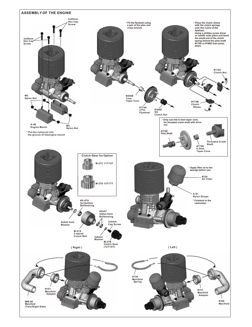 Assembly of the engine | OFNA Racing Titan Twin User Manual | Page 27 / 34