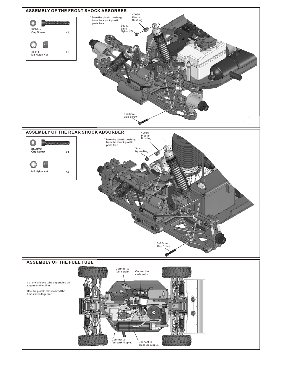 Assembly of the fuel tube | OFNA Racing Ultra Comp2 User Manual | Page 25 / 39